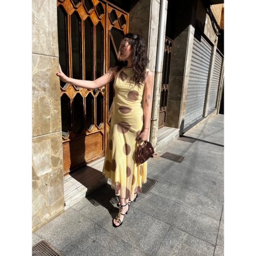 Vestido gasa lunares