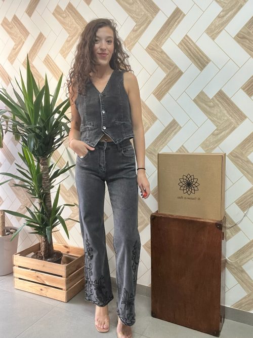 Chaleco denim negro - Imagen 3