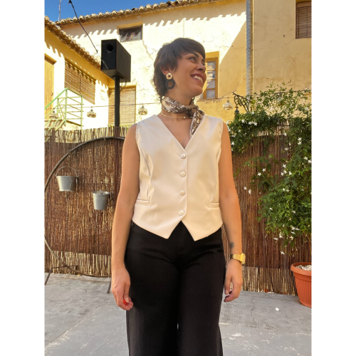 Chaleco Polipiel Beige