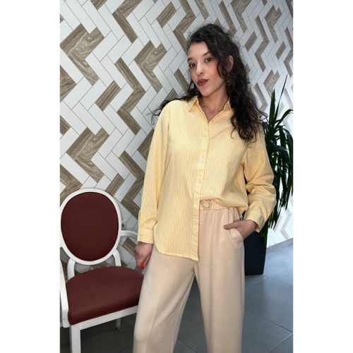 Camisa Amarilla Lino