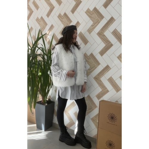 Chaleco Peluso Blanco