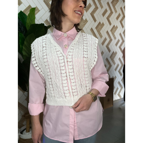 Chaleco Top Crochet Pico
