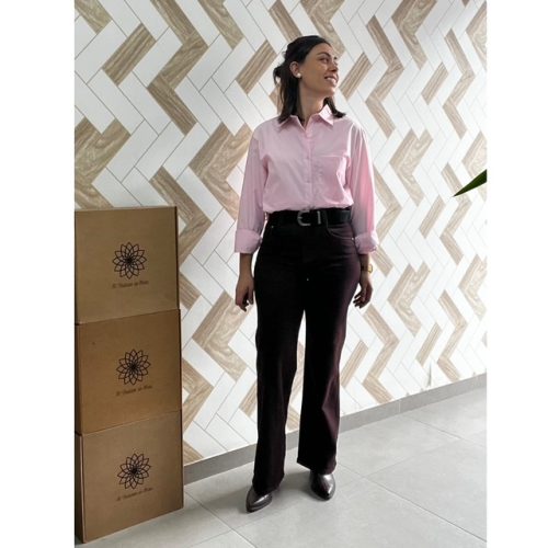 Pantalon Marron Elastico